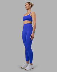 Woman wearing Fusion Ultra High-Rise Full Length Legging - Power Cobalt | Model:Amy | Size:M