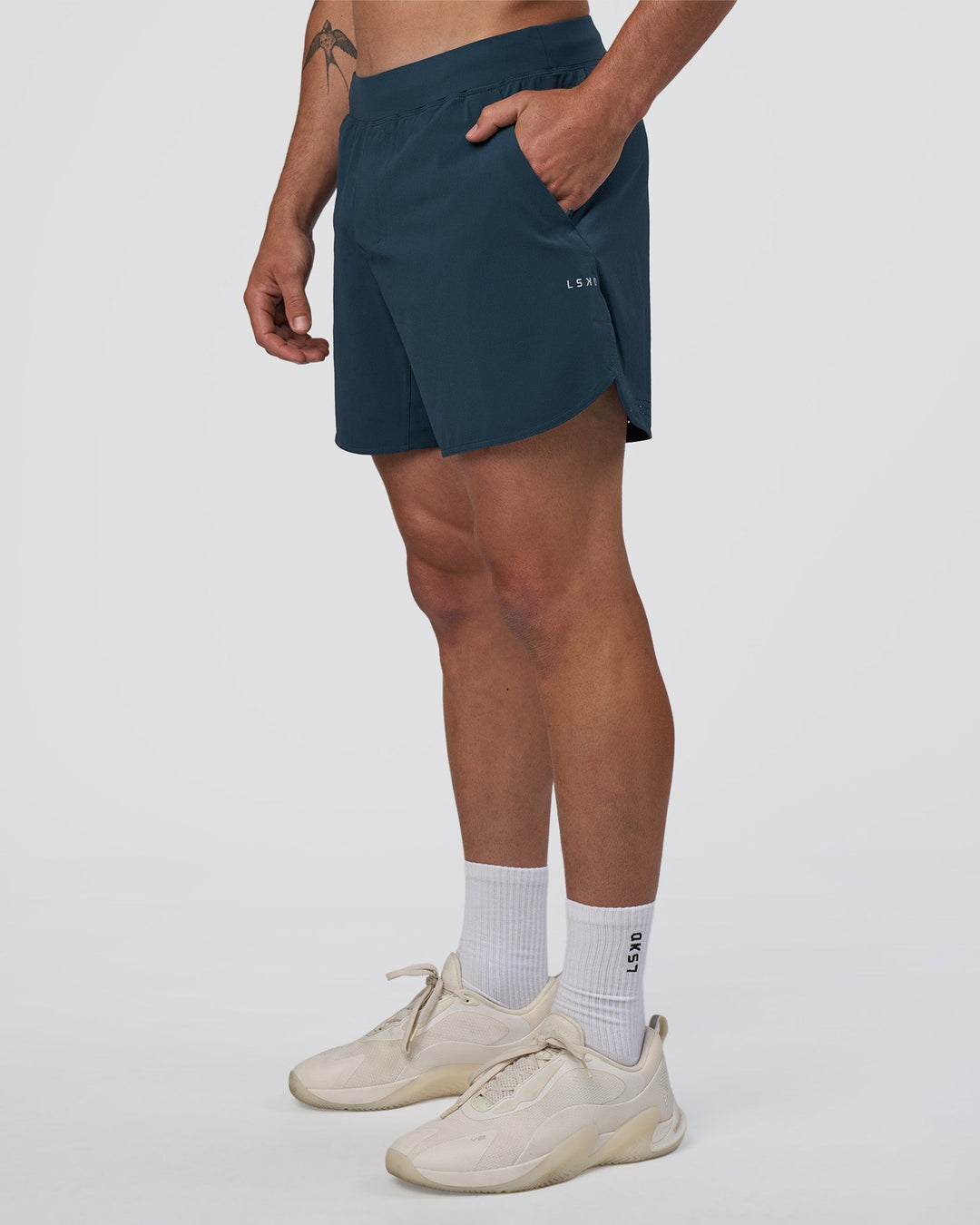 Man wearing Lift 6" Short - Night Sea | Model:Konnor | Size:M