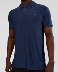 Man wearing Drive Polo - Future Navy | Model:Okello | Size:M