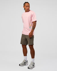 Man wearing Mother's Day FLXCotton Oversize Tee - Marshmallow | Model:Malebo | Size:M