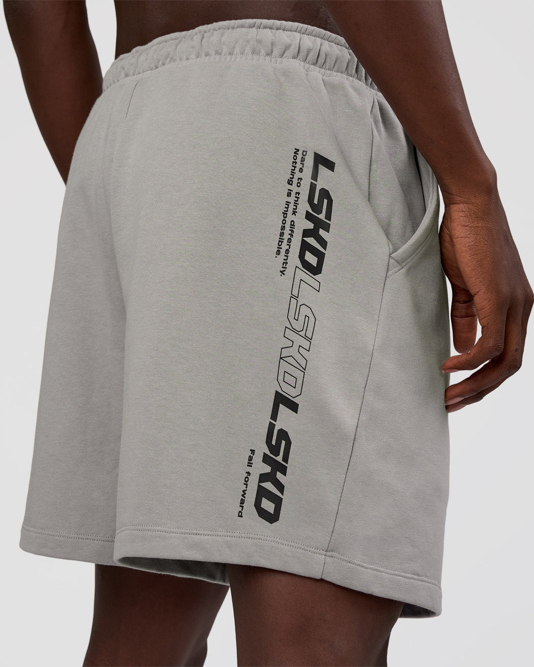 Man wearing Nothing Is Impossible 6" Short - Alloy-Black | Model:Okello | Size:M