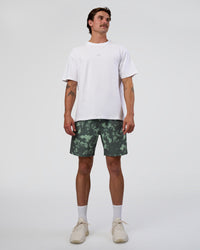 Man wearing Rep 7'' Performance Short - Washed Camo Carbon | Model:Konnor | Size:M