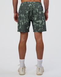 Man wearing Rep 7'' Performance Short - Washed Camo Carbon | Model:Konnor | Size:M