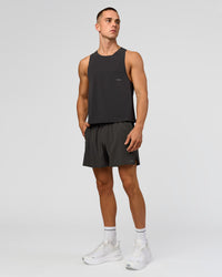 Man wearing Run Club Elevate Pace Running Tank - Onyx-Black | Model:Albert | Size:M