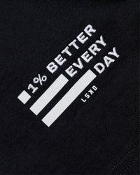 Man wearing Sticker Heavyweight Oversized Tee - Black-White | Model:Zoran | Size:M
