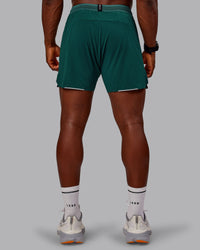 Man wearing UltraAir 5" Lined Performance Short in Dark Moss | Size:M