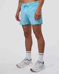 Man wearing UltraAir 5" Lined Performance Short - Baltic Sea | Model:Konnor | Size:M