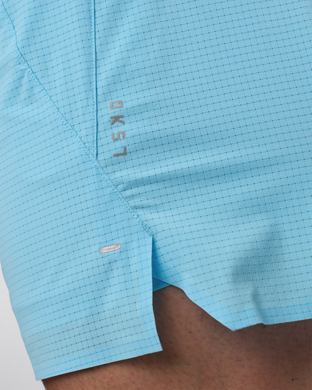 Man wearing UltraAir 5&quot; Lined Performance Short - Baltic Sea | Model:Konnor | Size:M