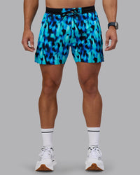 Man wearing UltraAir 5" Lined Performance Short - Luminous | Model:Jaiden | Size:M