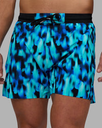 Man wearing UltraAir 5" Lined Performance Short - Luminous | Model:Jaiden | Size:M