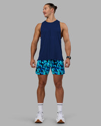 Man wearing UltraAir 5" Lined Performance Short - Luminous | Model:Jaiden | Size:M