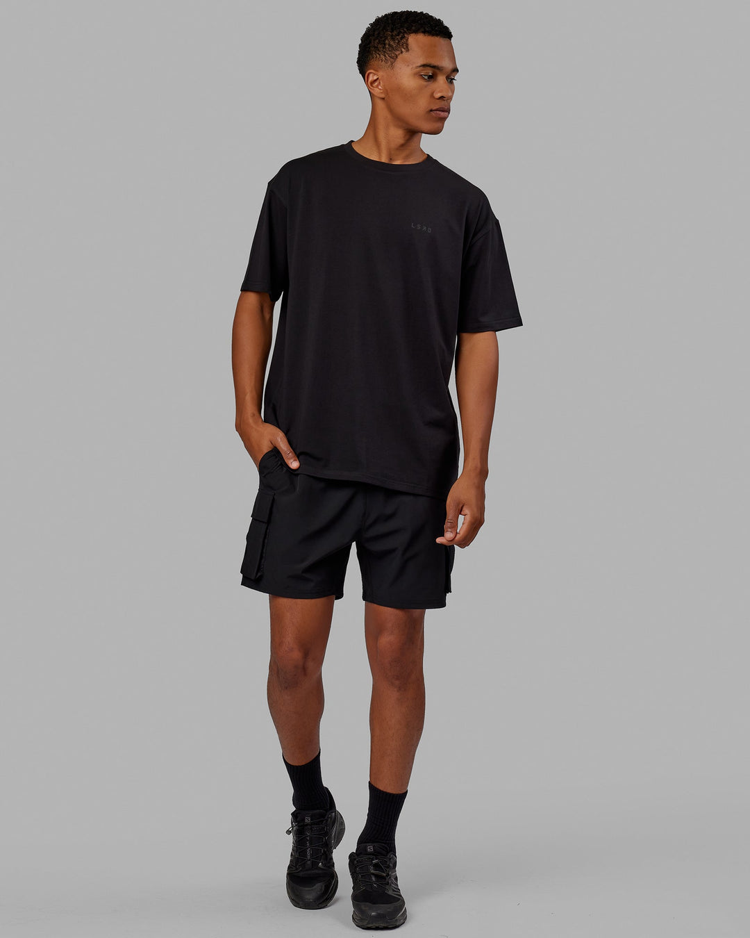 Unisex VS5 FLXCotton Tee Oversize - Black-Black