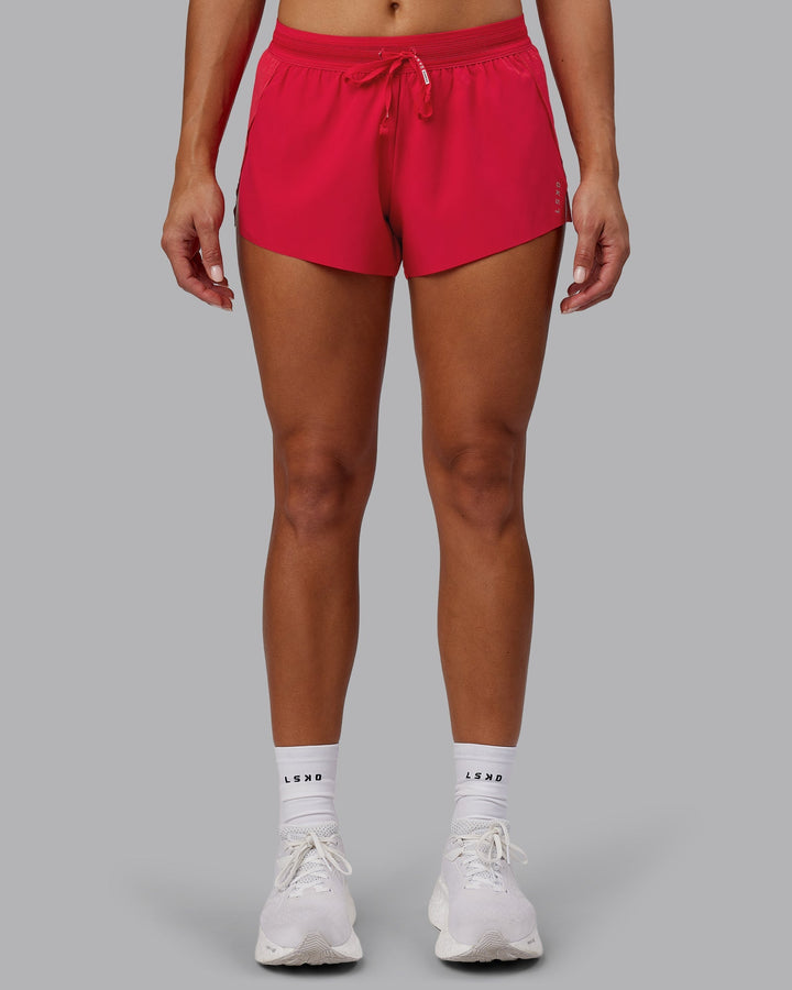 Accelerate 3&quot; Run Shorts - Scarlet
