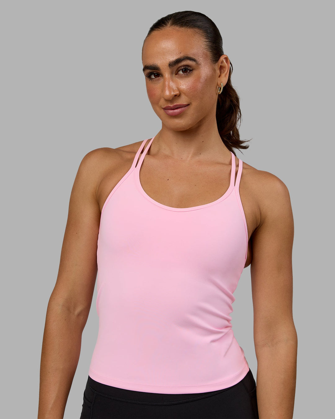 Woman wearing Balance Active Shelf Bra Tank - Pale Pink