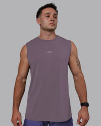 Man wearing Base FLXCotton Tank - Purple Sage