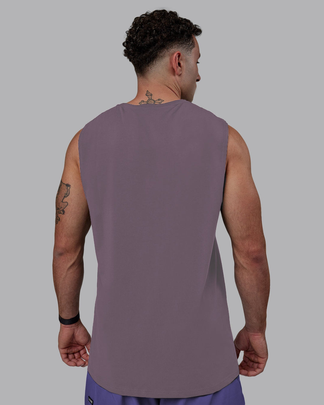 Man wearing Base FLXCotton Tank - Purple Sage