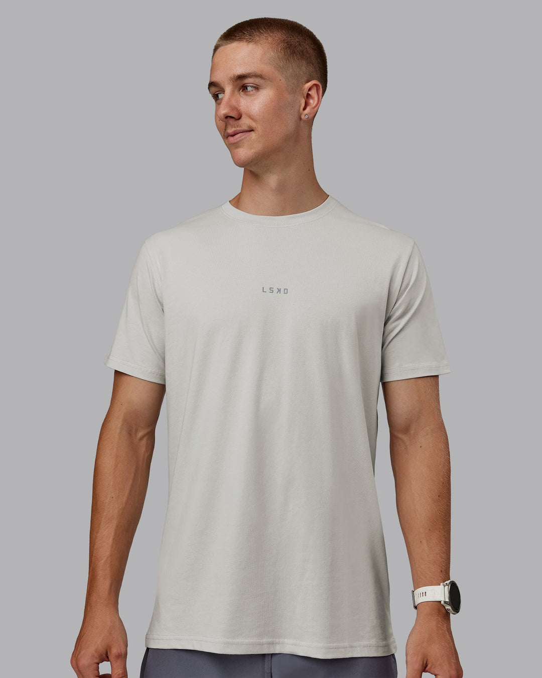 Man wearing Base FLXCotton Tee - Digital Mist