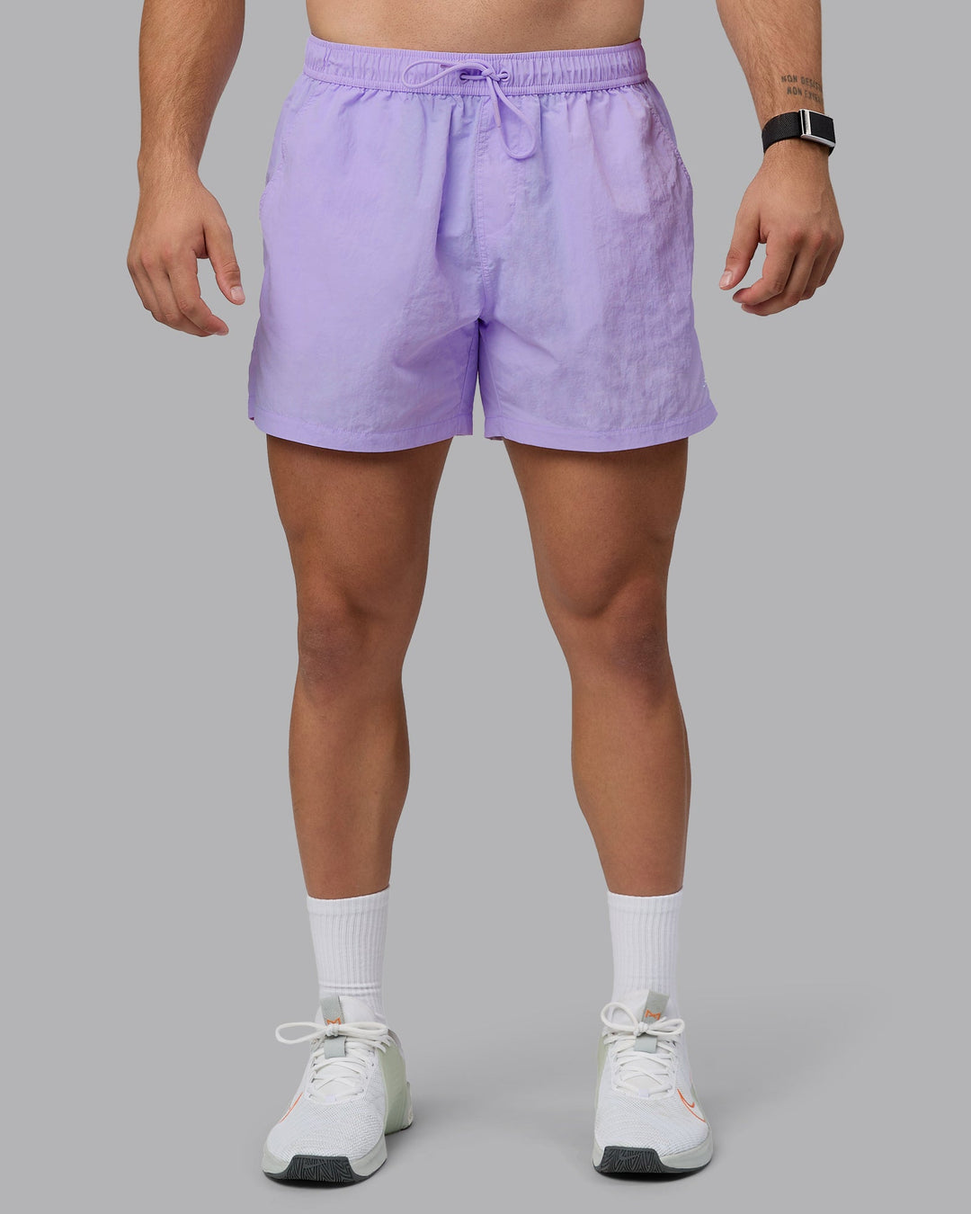 Man wearing Classic 5&quot; Shorts - Pastel Purple