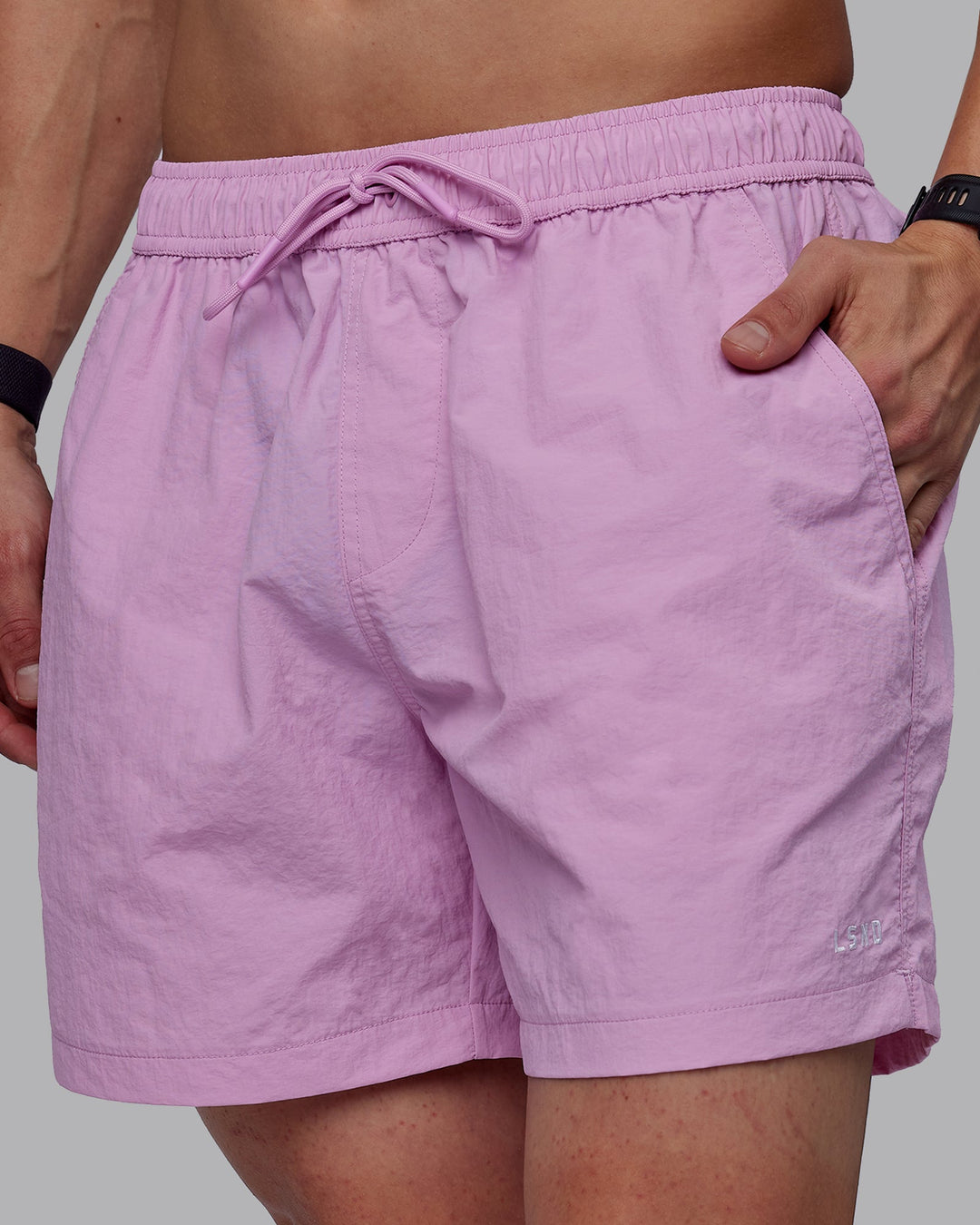 Man wearing Classic 5&quot; Shorts - Bubblegum