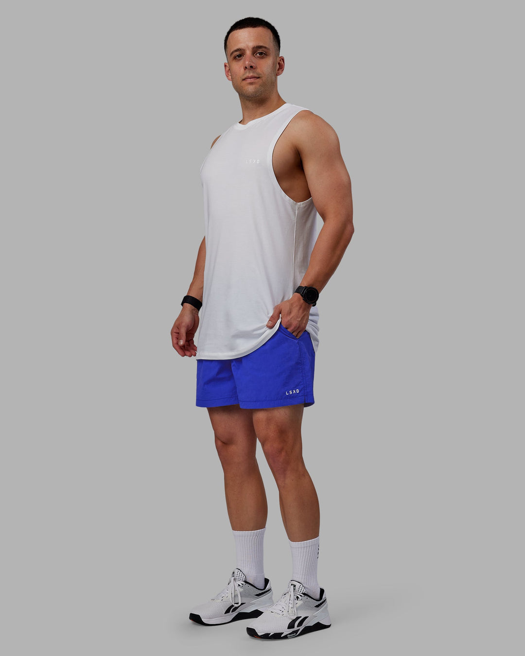 Man wearing Classic 5&quot; Shorts - Power Cobalt