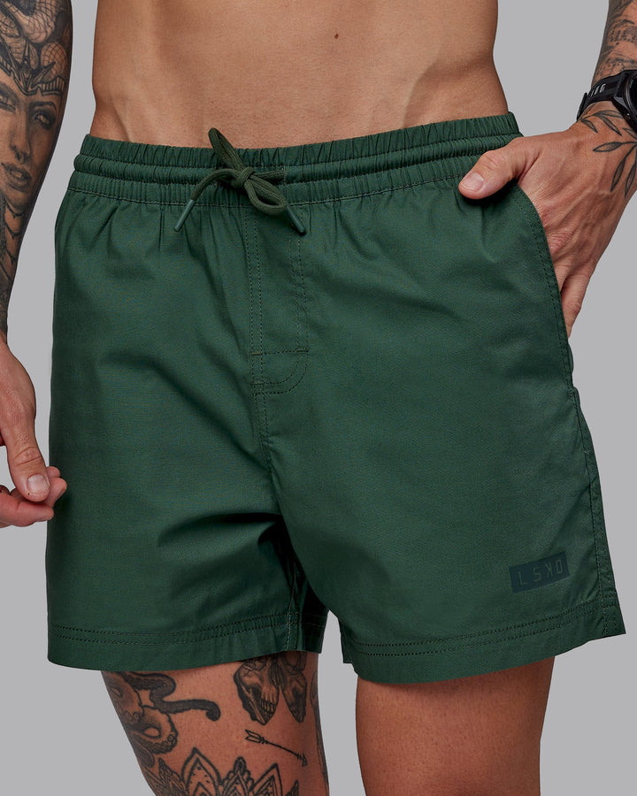 Man wearing Daily 5&quot; Shorts - Cilantro
