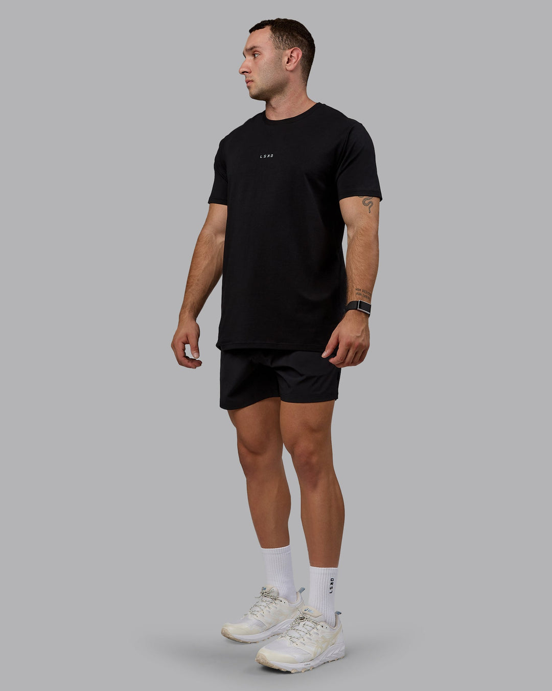 Man wearing Daily 5&quot; Swim Shorts - Black