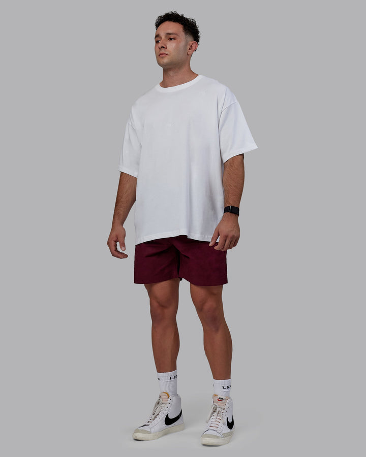 Man wearing Daily Shorts - Dark Cherry
