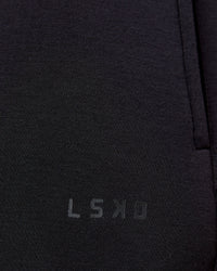 Woman wearing Elevate SoftTouch Wide Leg Pants - Black-Black