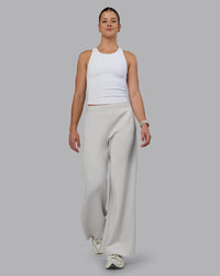 Woman wearing Elevate SoftTouch Wide Leg Pants - Clay-Clay