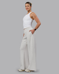 Woman wearing Elevate SoftTouch Wide Leg Pants - Clay-Clay