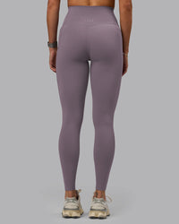 Woman wearing Elixir Ultra High-Rise Full Length Legging Pockets - Purple Sage