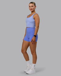 Woman wearing Elixir Ultra High-Rise 4" Short - Indulgent Blue