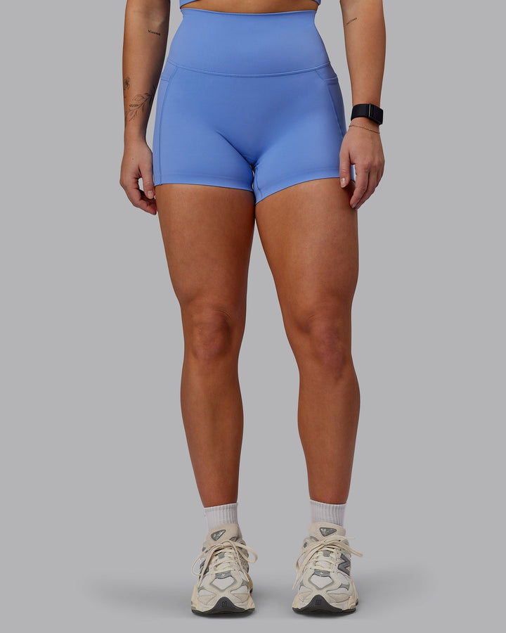 Woman wearing Elixir X-Length Shorts With Pockets - Ultramarine
