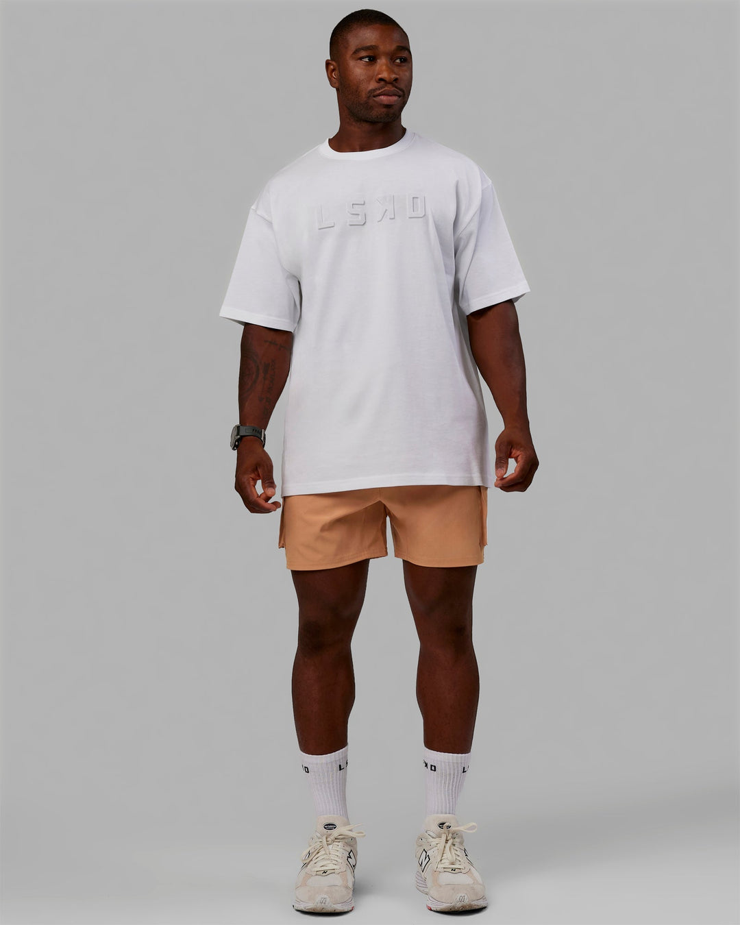 Man wearing Energy Stretch Performance Cargo Short - Latte