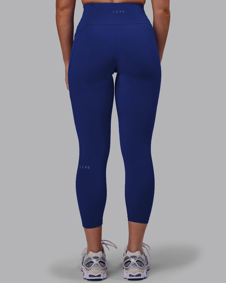 Woman wearing Fusion 7/8 Length Leggings - Midnight Blue
