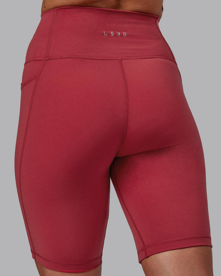 Woman wearing Fusion Bike Shorts - Claret
