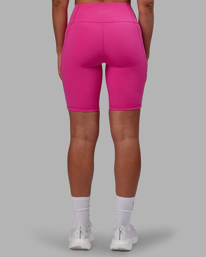 Woman wearing Fusion Bike Shorts - Fuchsia Pink
