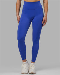 Woman wearing Fusion Ultra High-Rise Full Length Legging Pockets - Power Cobalt | Model:Hannah | Size:S