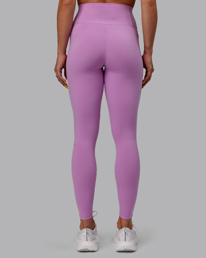 Woman wearing Fusion Full Length Leggings - Light Violet
