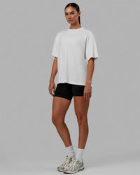 Woman wearing Go-To Modal Oversized Tee - White-White