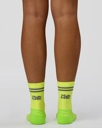 Hype Performance Quarter Socks 2.0 - Lime Glo-Reflective