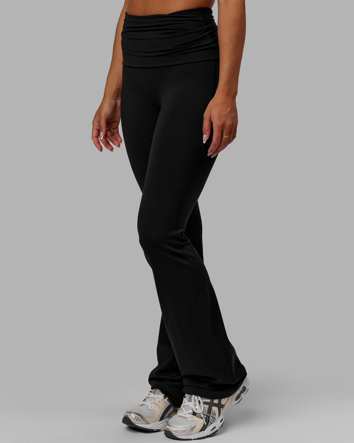Woman wearing Level-Up Flare Leggings - Black