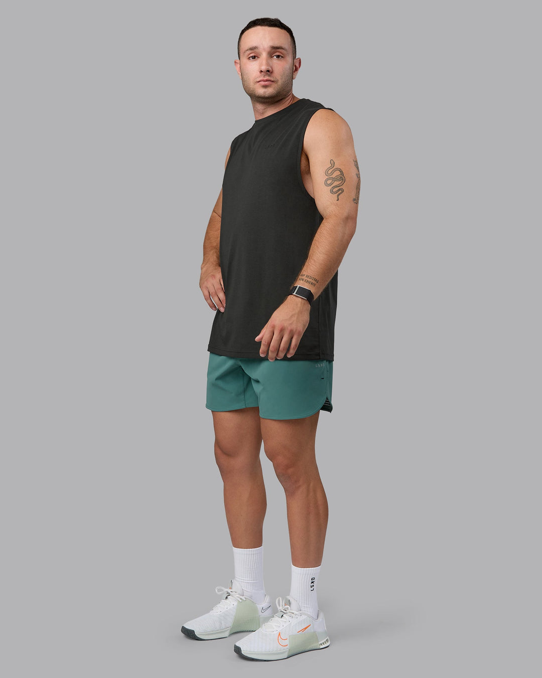 Man wearing Lift 6&quot; Lined Performance Shorts - Sagebrush