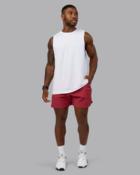 Man wearing Lift 6" Performance Short - Claret | Model:Sam | Size:L