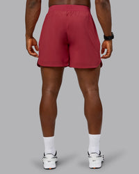 Man wearing Lift 6" Performance Short - Claret | Model:Sam | Size:L