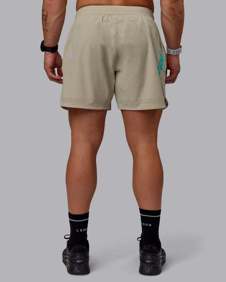 Man wearing Lift 6&quot; Performance Shorts - Sustained Grey-So Cal 24
