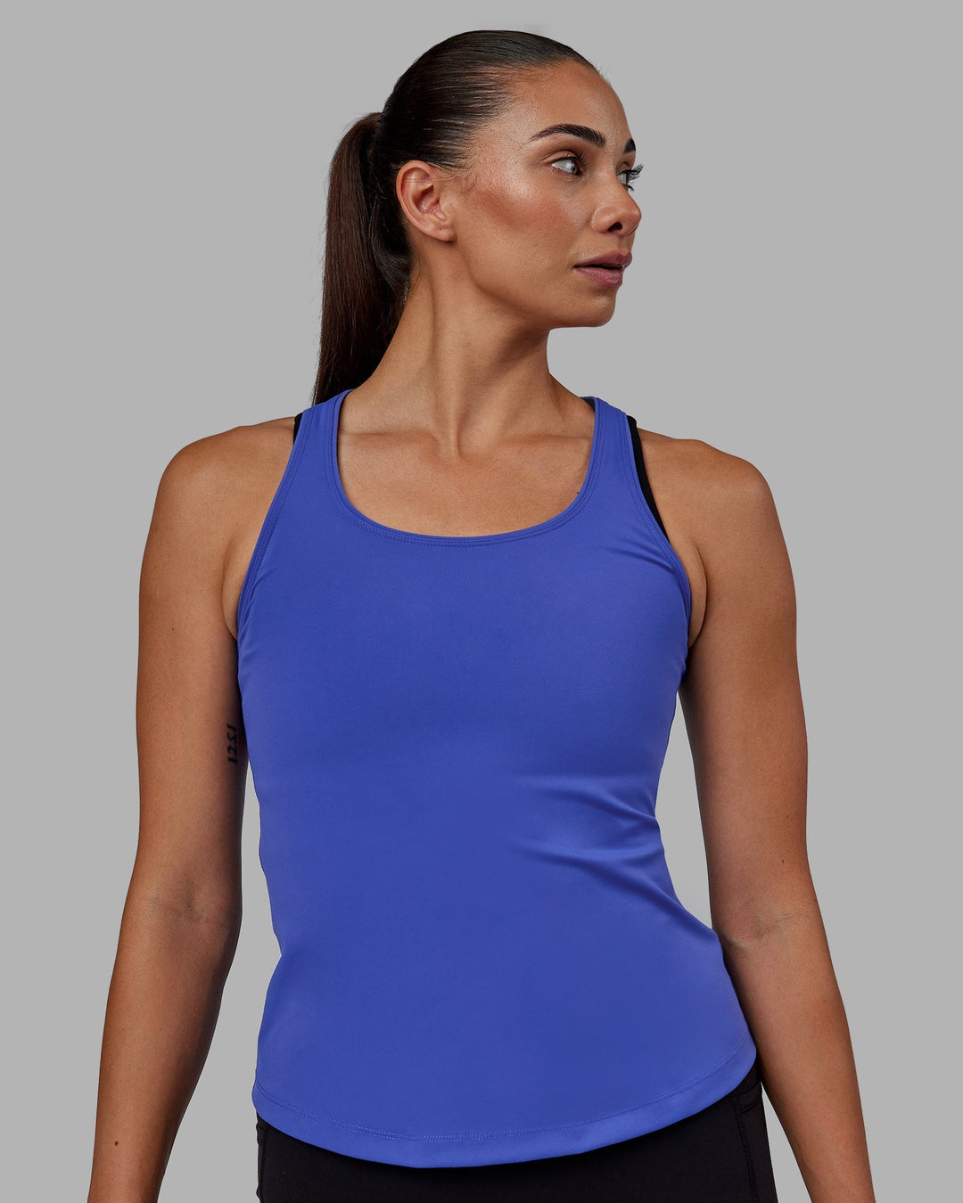 Woman wearing Lift Performance Tank - Power Cobalt