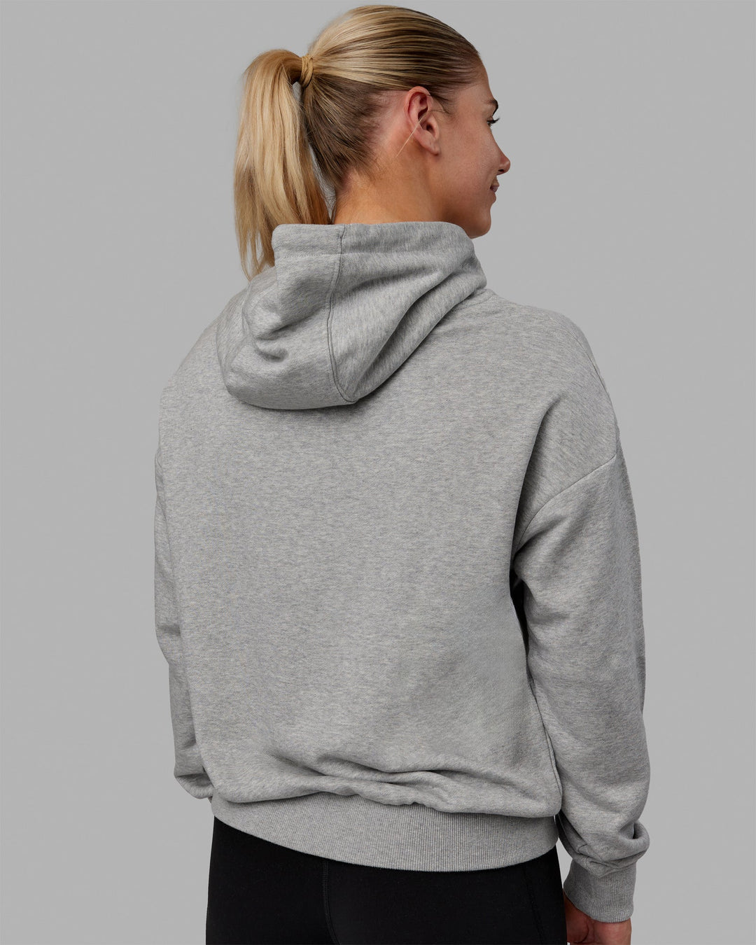 Woman wearing MVP Zip Through Hoodie - Light Grey Marl