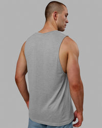 Wan wearing AeroFLX+ Seamless Muscle Tank - Light Grey Marl
