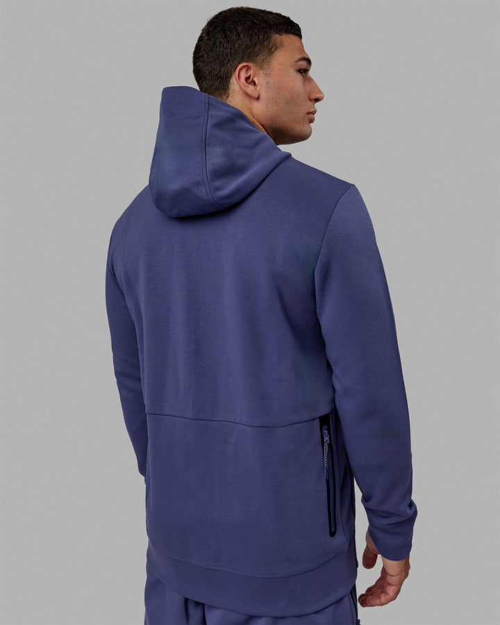 Man wearing Athlete ForgedFleece Zip Up Hoodie - Future Dusk
